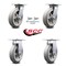 Service Caster 8 Inch Thermoplastic Caster Set with Roller Bearing 2 Swivel Lock and 2 Rigid SCC-35S820-TPRRF-BSL-2-R-2 - alternate 7